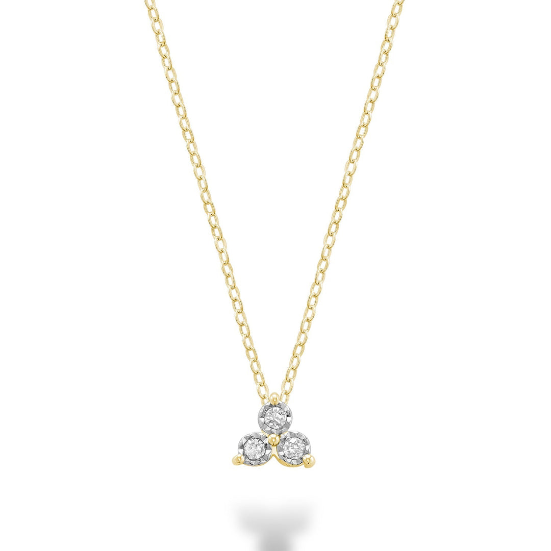 Illusion Three Stone Diamond Pendant - RNB Jewellery