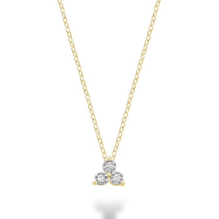 Illusion Three Stone Diamond Pendant - RNB Jewellery