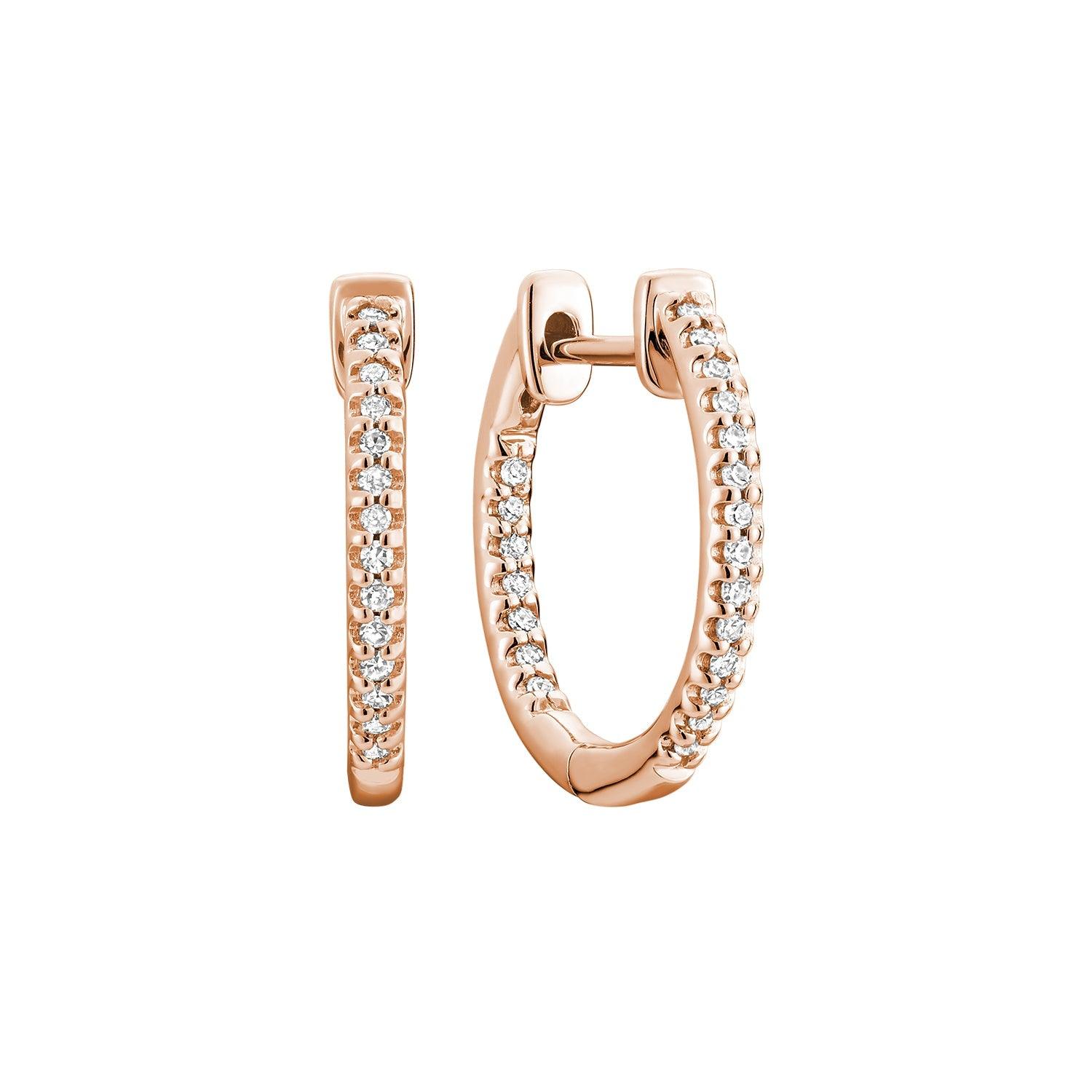 Inside Out Diamond Hoop Earrings - RNB Jewellery