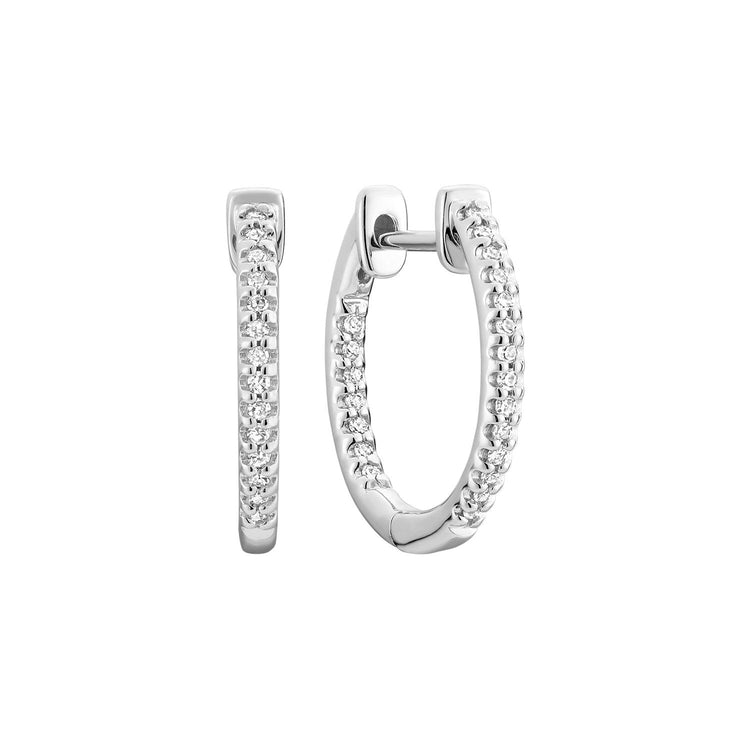 Inside Out Diamond Hoop Earrings - RNB Jewellery