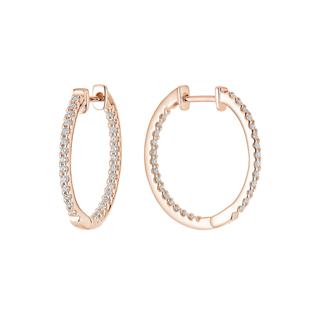 Inside Out Diamond Hoop Earrings - RNB Jewellery