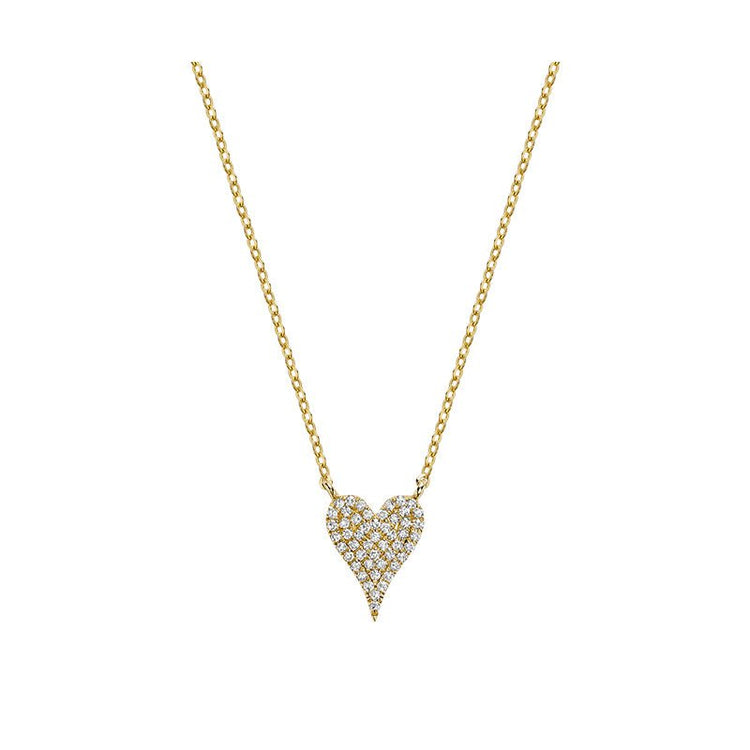 Pave Heart Diamond Necklace - RNB Jewellery