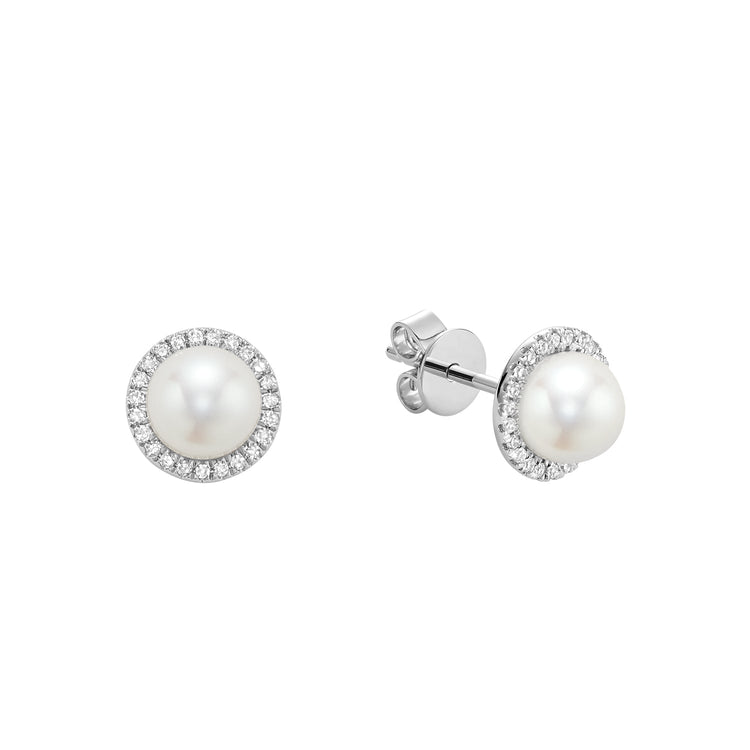 Pearl & Diamond Earrings - RNB Jewellery