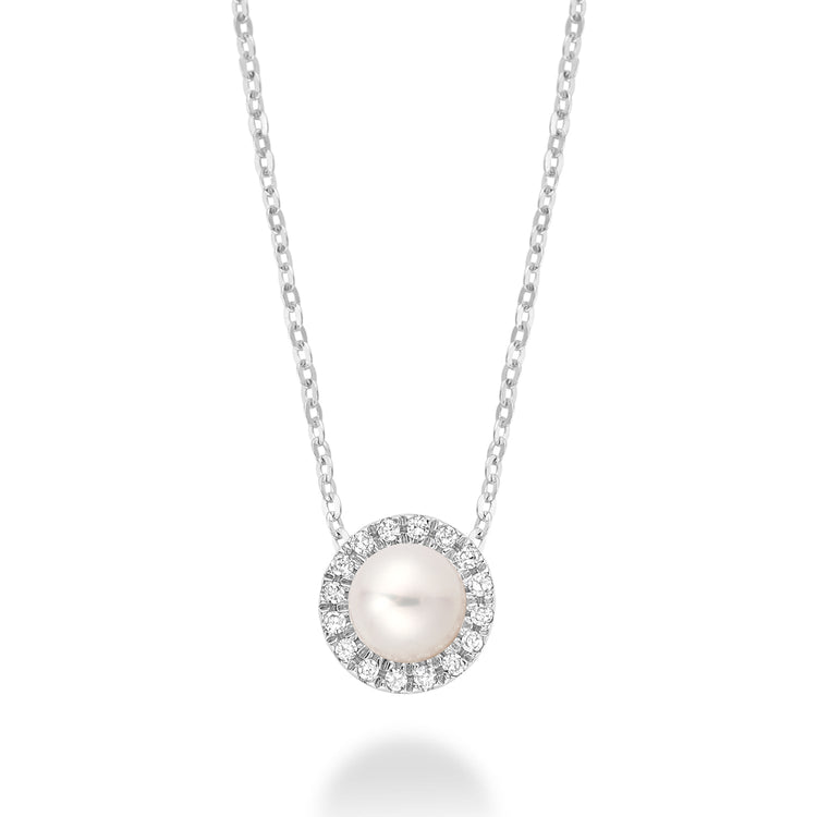 Pearl & Diamond Pendant - RNB Jewellery