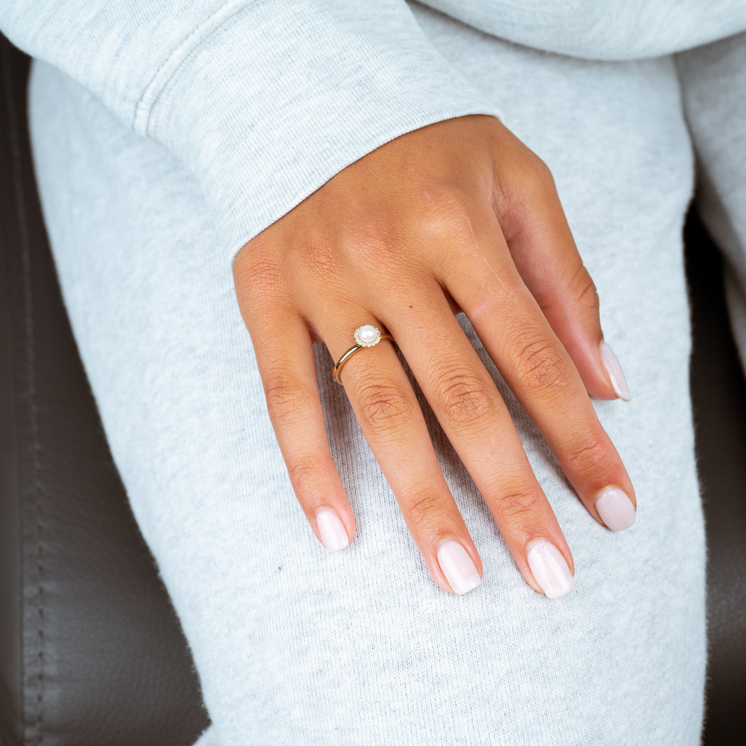 Pearl & Diamond Ring - RNB Jewellery