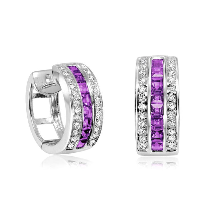 Precious & Diamond Huggie Earrings - RNB Jewellery