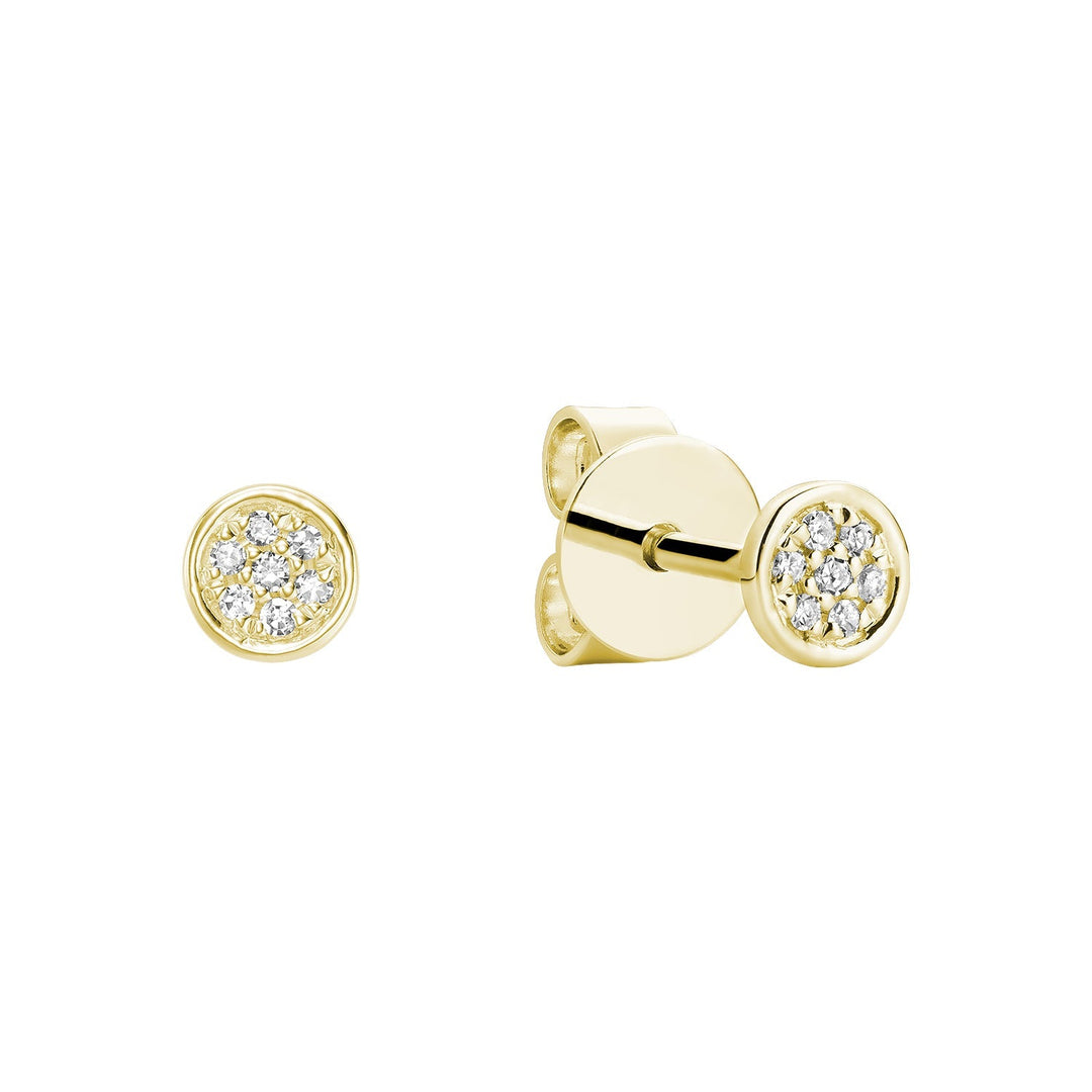 Round Cluster Diamond Stud Earrings - RNB Jewellery