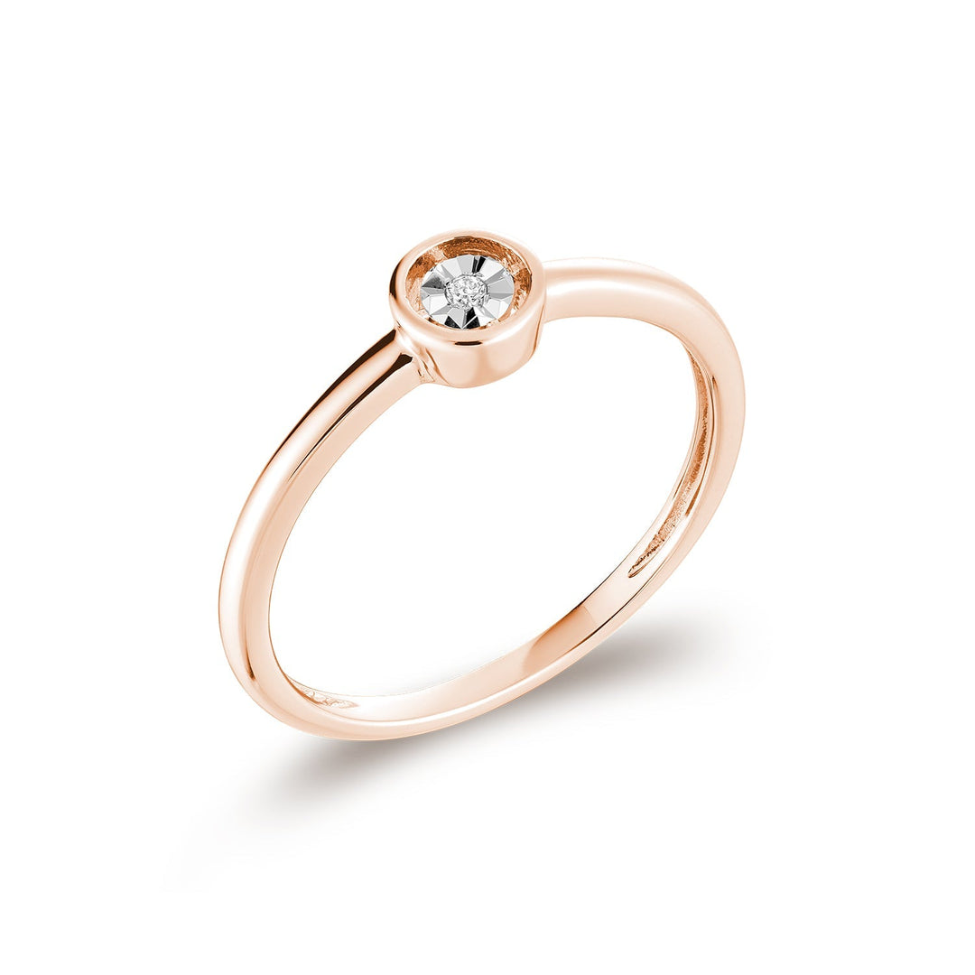 Round Shaped Illusion Diamond Ring - RNB Jewellery