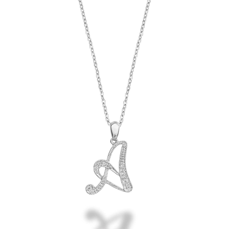 Script Diamond Initials - RNB Jewellery