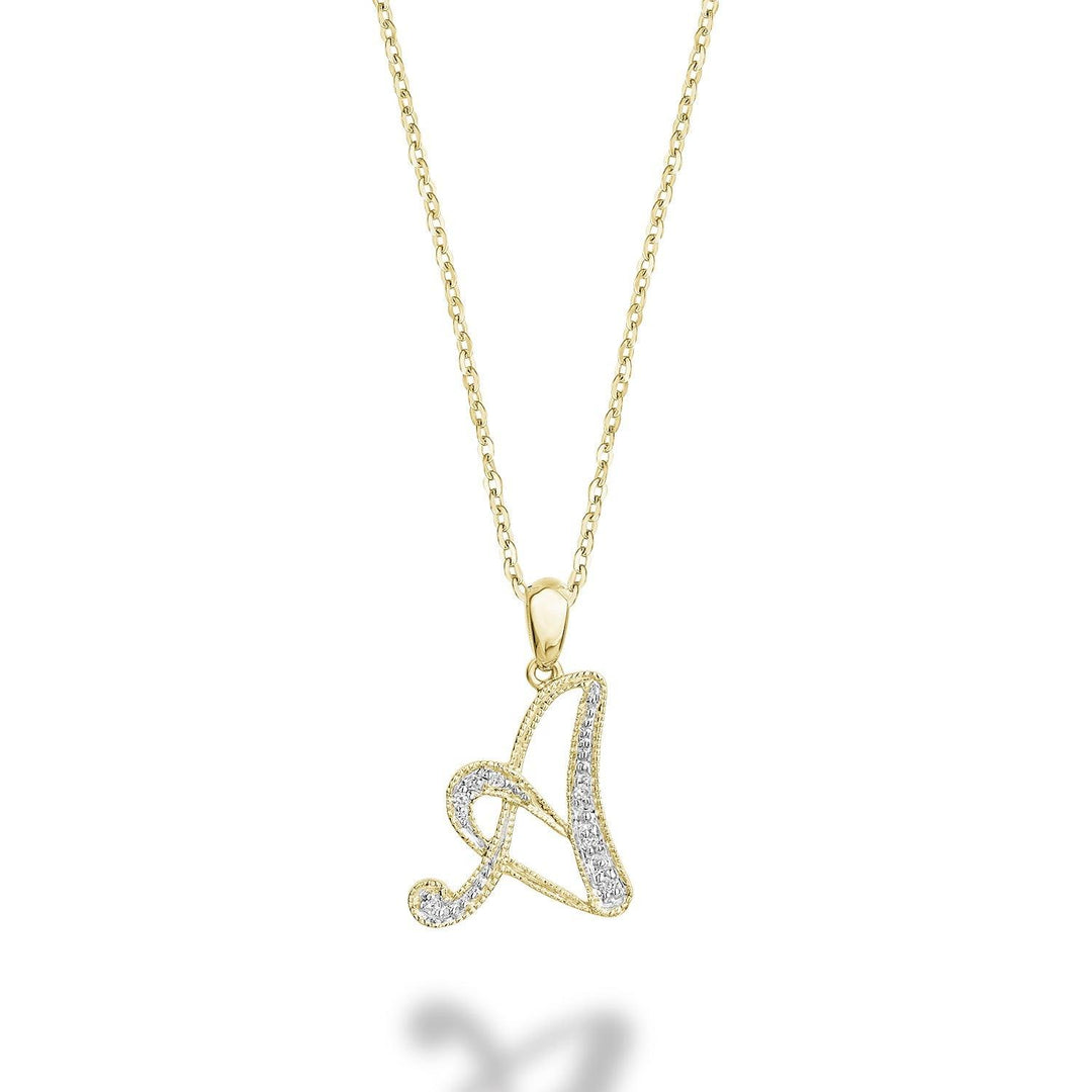 Script Diamond Initials - RNB Jewellery