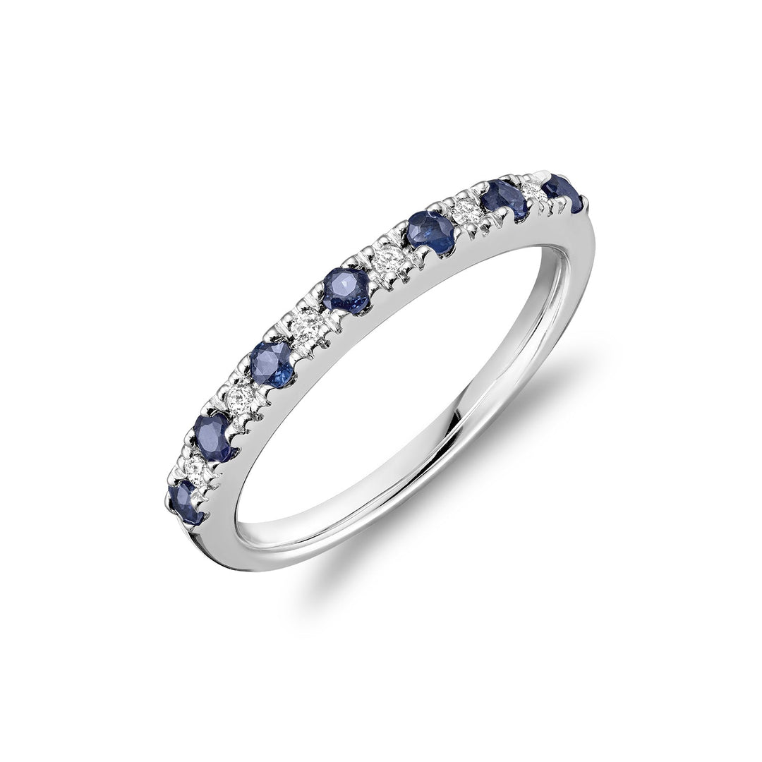 Semi Eternity Precious Stone and Diamond Ring - RNB Jewellery