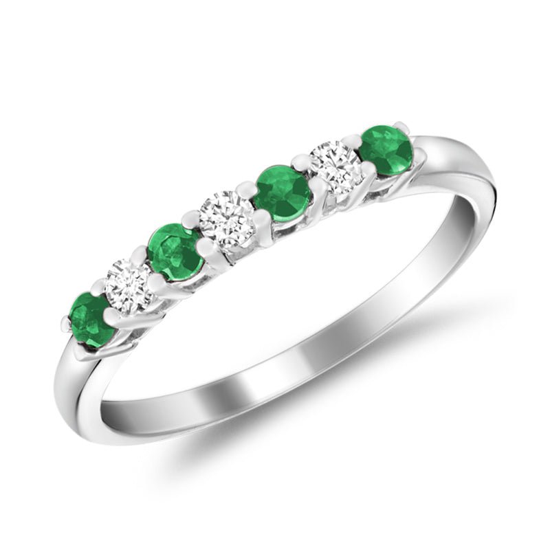 Semi Eternity Precious Stone & Diamond Ring - RNB Jewellery