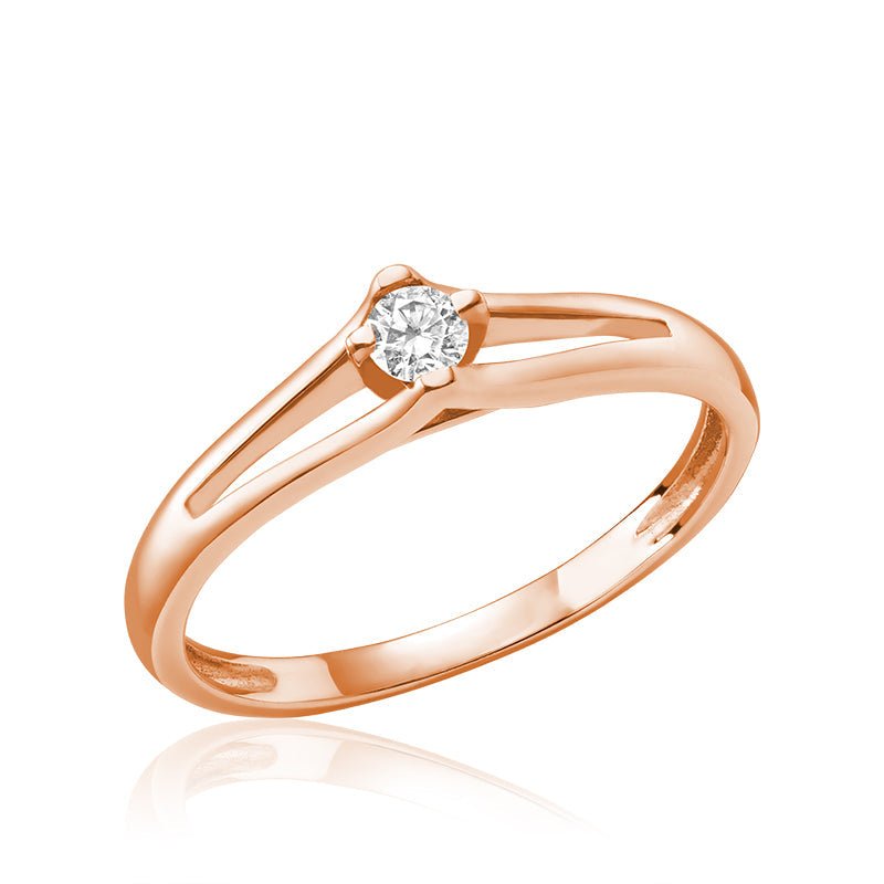 Split Shank Solitaire Diamond Ring - RNB Jewellery