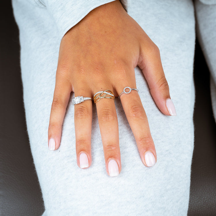 Split Waves Diamond Ring - RNB Jewellery