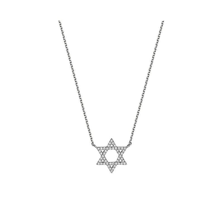 Star Of David Diamond Necklace - RNB Jewellery