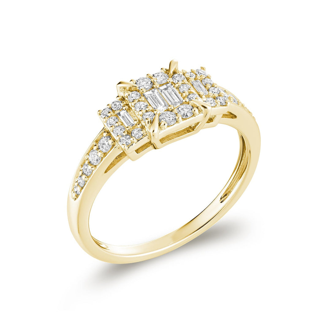 Tri Illusion Setting Diamond Ring - RNB Jewellery