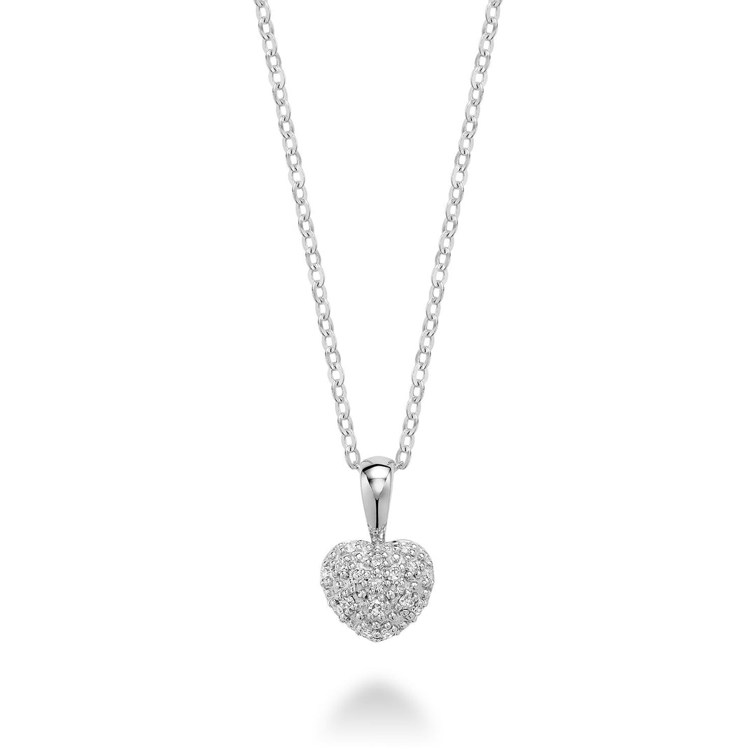 Heart Shape Pave Diamond Pendant