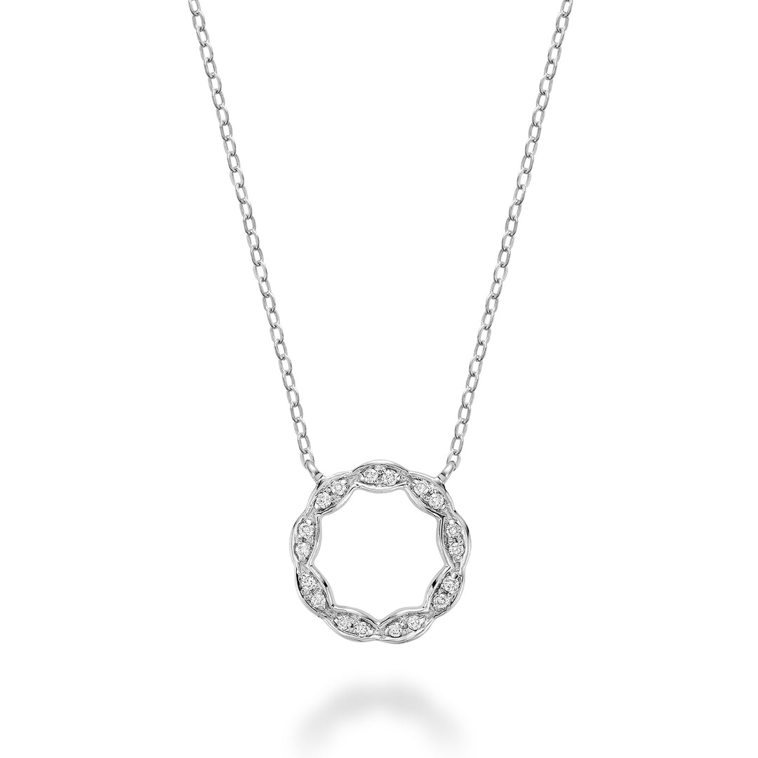 Round Marquise Diamond Necklace